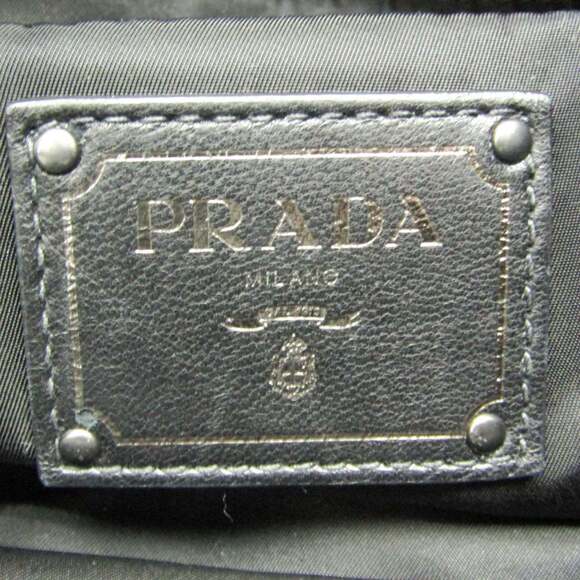 PRADA Black Leather Shoulder Bag